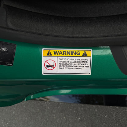WARNING: Remove Tight Fitting Clothing